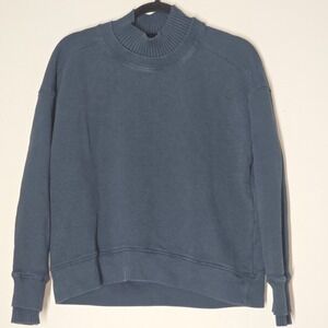 Reiss Regan Sweatshirt Jumper Ribbed Neck and Cuff Teal‎ Womens Size M